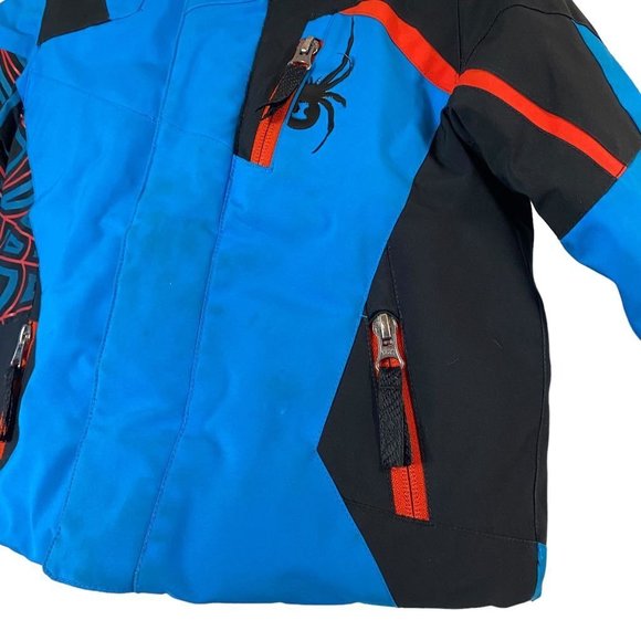 Spyder Challenger Boys‎ Blue Insulated Ski Jacket Winter Size 2 - Picture 2 of 16